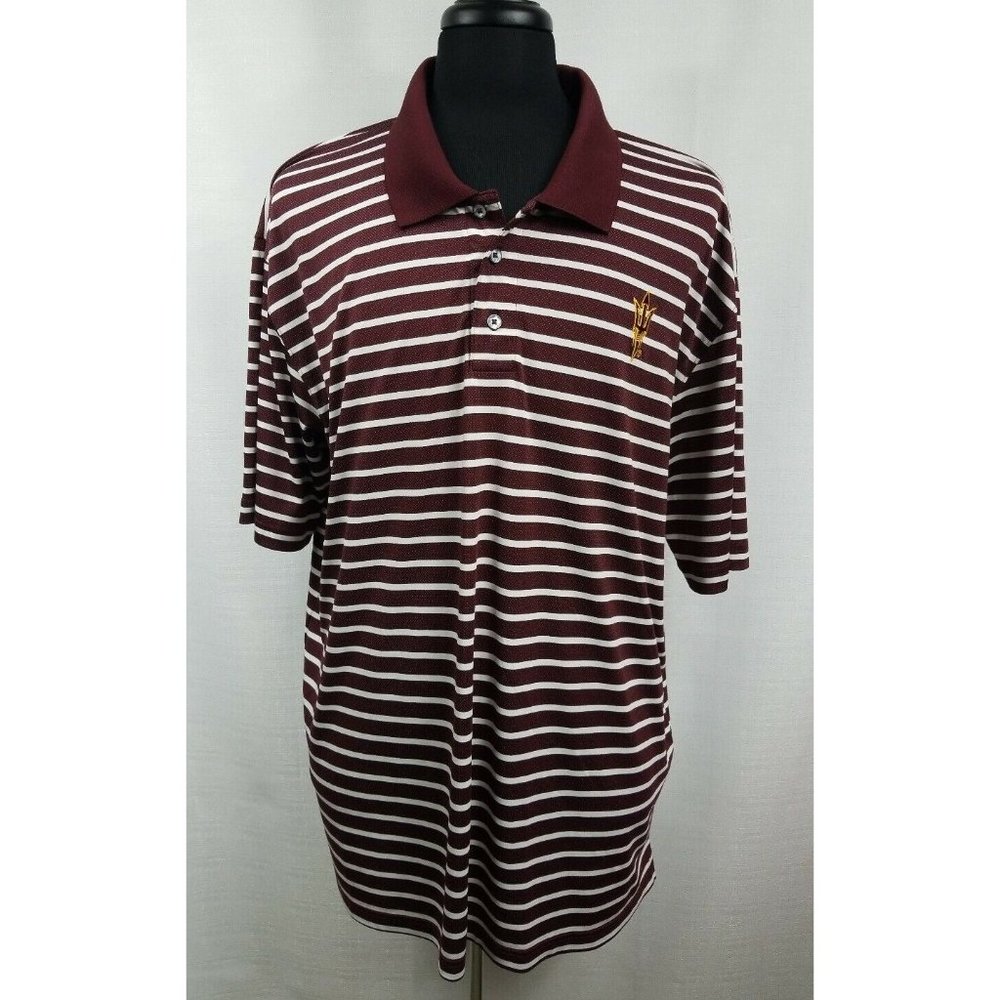 Rivalry Threads 91 Men 2XL Arizona Sun Devils Short Sleeve Pitchfork Logo Maroon